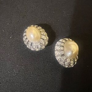 Elegant Silver and Cream Earrings